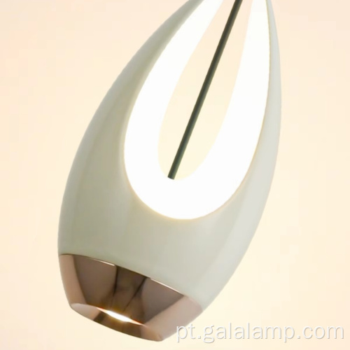 Luz pendente minimalista italiana em forma de lágrima